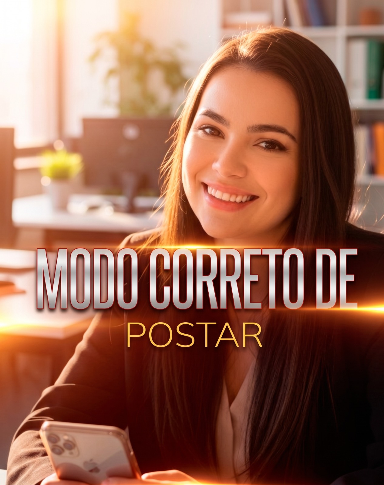 Daiane Santos apresentando o modo correto de postar
